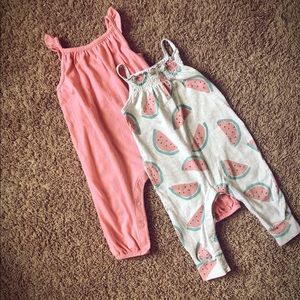 Sleeveless Watermelon rompers